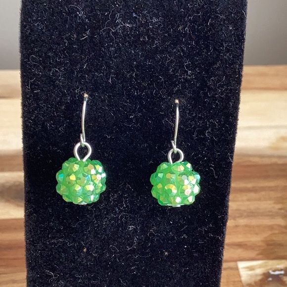 Jewelry - Green beaded earrings E